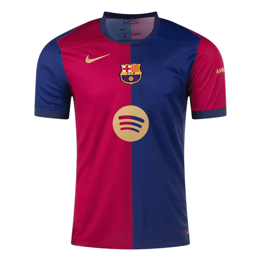 Barcelona Home Soccer Jersey 2024/25-Spotify Logo Without Text