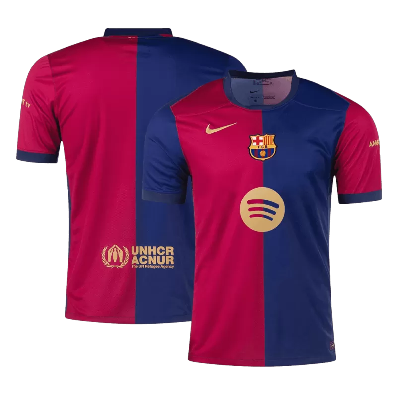 Barcelona Home Soccer Jersey 2024/25-Spotify Logo Without Text